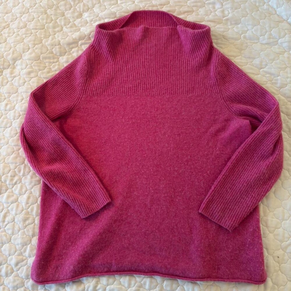 Sundance Women’s 100% Cashmere Pink Turtleneck Sweater Size L